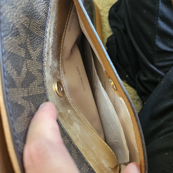 Michael Kors Brown Leather Trim Tote - Picture 7 of 12